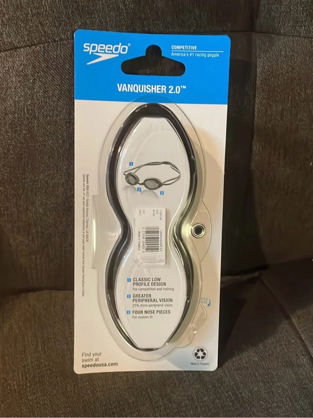 Speedo Vanquisher 2.0 Competitive Swim Goggles - Blue